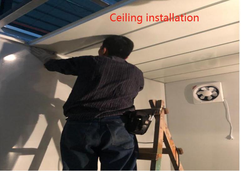 plafond d'une maison conteneur